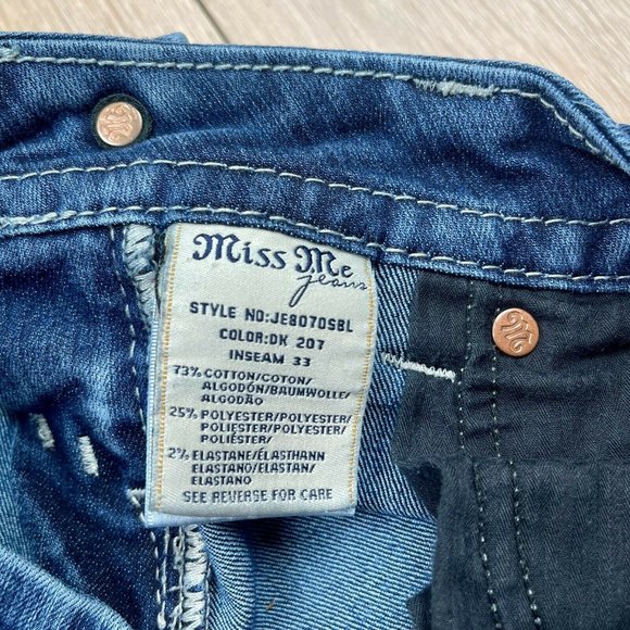 Miss Me Signature Low Rise Slim Bootcut Jeans 24 - Picture 8 of 10